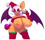  2022 anthro areola armwear big_breasts breasts camel_toe chiropteran clothing digital_media_(artwork) eyelashes female hi_res holding_object huge_breasts legwear marthedog nipples rouge_the_bat sega simple_background smile solo sonic_the_hedgehog_(series) white_background wings 