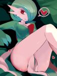  &lt;3 breasts butt female gardevoir generation_3_pokemon humanoid looking_at_viewer nintendo pokemon pokemon_(species) red_eyes simple_background solo speech_bubble uramenu video_games white_body 