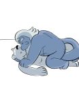  absurd_res amphibian anthro bear beard beargarbage blush duo facial_hair from_front_position hi_res king_andrias_leviathan kissing lying making_out male male/male mammal missionary_position newt on_back polar_bear salamander_(amphibian) scar self_insert sex ursine 