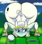  anthro ass_up big_butt bovid butt caprine female goat golf_ball huge_butt jeffron mammal outside solo wide_hips 