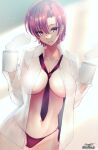  1girl absurdres bangs bazett_fraga_mcremitz breasts fate/hollow_ataraxia fate_(series) highres large_breasts looking_at_viewer mole mole_under_eye parted_bangs red_eyes red_hair sanazura_hiroyuki short_hair smile solo thighs 