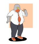  anthro avian belly big_belly bird male netflix oscine overweight overweight_male passerine robin_(bird) sambaba solo speckle_(tuca_and_bertie) tuca_and_bertie 