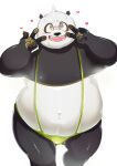  &lt;3 2022 absurd_res anthro bear belly big_belly black_body black_nose blush clothing dreamworks giant_panda hi_res humanoid_hands kemono kung_fu_panda ma5ka4nai male mammal master_po_ping overweight overweight_male solo underwear white_body 