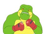  2022 alligator alligatorid anthro biped boxing_gloves brok_(character) brok_the_investigator clothing crocodilian green_body handwear hi_res portrait reptile scalie simple_background slightly_chubby solo thqr37 video_games 