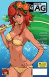  ag beach bikini cover cover_page manga red_hair swimsuit tan tanned 
