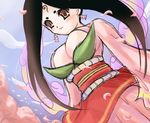  blush breasts cleavage japanese_clothes okami ookami_(game) sakuya sakuya_(ookami) smile 