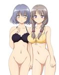  2girls absurdres blush bottomless bra highres legs lingerie long_hair mayoi_neko_overrun! multiple_girls nude nude_filter photoshop pussy satou_(mayoi_neko_overrun!) suzuki_(mayoi_neko_overrun!) uncensored underwear 