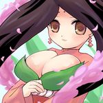  blush breasts cleavage lowres okami ookami_(game) sakuya sakuya_(ookami) smile 