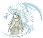  blue_eyes blue_eyes_white_dragon kisara monster smile white_hair yu-gi-oh! yuu-gi-ou_duel_monsters 