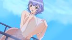  animated animated_gif arbeit_shiyou!!_let`s_arbeit! bouncing_breasts breasts curvy gif harase_yuri large_breasts navel nipples purple_hair short_hair slender_waist 