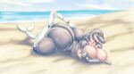  2016 anthro beach big_breasts big_butt breasts butt cetacean dolphin female mammal marine oceanic_dolphin sand sea seaside toothed_whale water winter_(dolphin_tale) xtrent968 