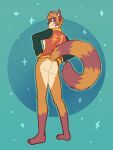  anthro big_butt breasts butt clothing digital_media_(artwork) female fur hi_res jacket jacket_only looking_at_viewer looking_back mammal multicolored_body multicolored_fur nipples nude pantsless pinup pose presenting presenting_hindquarters procyonid raccoon ray_(solarlewds) side_boob simple_background smile solarlewds solo topwear two_tone_body two_tone_fur white_body 