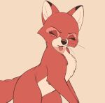  2022 angry canid canine cheek_tuft chest_tuft digital_drawing_(artwork) digital_media_(artwork) dipstick_ears disgust eyebrows eyes_closed facial_tuft feral fox looking_away mammal multicolored_ears red_fox simple_background tohupo tongue tongue_out tuft whiskers 