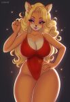  activision anthro bandicoot big_breasts blonde_hair breasts cleavage clothed clothing crash_bandicoot_(series) curvy_figure eyeshadow female front_view fur hair hand_on_hip hi_res hourglass_figure leotard lifeguard lifeguard_swimsuit lipstick makeup mammal marsupial one-piece_swimsuit portrait small_waist solo standing swimwear tawna_bandicoot thick_thighs three-quarter_portrait video_games xensoi 