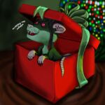  anthro christmas christmas_gift christmas_tree ear_piercing ear_ring female gifr hi_res holidays invalid_tag mammal murid murine piercing plant rat ring_piercing rodent sfw smile solo theslimedragon tree ych_result young 