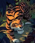  bengal_tiger black_body black_eyebrows black_eyes black_fur black_stripes branch claws dereklaufman detailed detailed_background eyebrows fangs felid feral forest forest_background fur grass grin happy jungle leaf long_tail looking_at_viewer male mammal markings multicolored_body multicolored_fur multicolored_tail nature nature_background nude orange_body orange_fur outside pantherine plant pupils sharp_claws shere_khan shrub signature smile smirk solo striped_body striped_fur striped_markings striped_tail stripes tail_markings the_jungle_book thick_eyebrows tiger tree vines walking whiskers white_body white_fur white_pupils yellow_sclera 