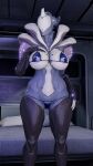  3d_(artwork) absurd_res areola big_breasts bikini breasts cleavage clothed clothing digital_media_(artwork) eyeless female from_front_position guimontag hi_res humanoid machine micro_bikini saryn_(warframe) solo swimwear thick_thighs video_games warframe wide_hips 
