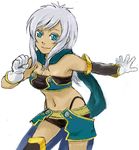  dark_skin gloves lowres midriff navel rondorine_e._effenberg shorts silver_hair tales_of_(series) tales_of_phantasia tales_of_phantasia_x 