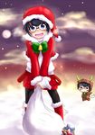 black_hair glasses highres hondou_eisuke meitantei_conan santa santa_costume 