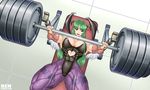  abs barbell bench_press breasts capcom cosplay darkstalkers extreme_muscles female masami morrigan_aensland muscle muscles muscular muscular_female ren_(tainca2000) rentb vampire_(game) weight_lifting weightlifting weights working_out workout 