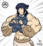  breasts extreme_muscles female fingerless_gloves gloves hyuuga_hinata muscle muscles muscular naruto shy 