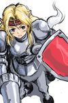  armor blond blonde_hair blue_eyes camelot centaur centauress headband lance mae_(shining_force) may monster_girl pointy_ears polearm sega shield shining_(series) shining_force spear weapon 