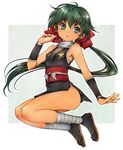  azumaya_koyuki green_eyes green_hair keroro_gunsou long_hair ninja ribbon tagme 
