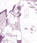  ... 4girls absurdres animal_ears ass_visible_through_thighs atlantic_puffin_(kemono_friends) bangs bat_ears bat_girl bat_wings blurry blurry_foreground boots breasts clothes_lift common_vampire_bat_(kemono_friends) day exhibitionism fangs female_pubic_hair flashing grass groin half-closed_eyes heart hi_you_(flying_bear) highres kemono_friends large_breasts leaning_back lifted_by_self looking_at_another looking_at_viewer medium_hair miniskirt monochrome multicolored_hair multiple_girls multiple_wings naughty_face neck_wings no_bra no_panties outdoors parted_lips pleated_skirt pubic_hair public_indecency pussy shirt_lift silky_anteater_(kemono_friends) sitting sitting_on_tree_stump skin_fangs skirt skirt_lift smile smug solo_focus southern_tamandua_(kemono_friends) spread_legs standing stomach teasing tree tree_stump wings 