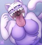  absurd_res ambiguous_gender belly big_belly big_breasts bodily_fluids breasts cabezilla cat_girl cb cherry_bomb drooling fangs felid feline female female/ambiguous first_person_view green_eyes hi_res mammal mouth_shot open_mouth pink_eyes playing_with_prey prey_pov saliva slime vore 