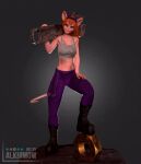  3dart alkhimow animated anthro breasts butt character chip_&#039;n_dale_rescue_rangers disney female full-length_portrait furry gadget gadget_hackwrench invalid_tag mammal mouse murid murine portrait rat rodent sex sfw solo tail 
