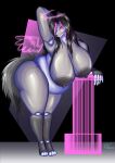  absurd_res anastasia anthro areola belly big_breasts breasts canid canine cumslutrobot feathered_wings feathers female hair hi_res huge_breasts machine mammal nipples nude overweight robot simple_background smile solo thick_thighs wings 
