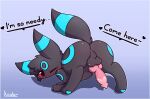  &lt;3 animal_genitalia animal_penis anus ass_up backsack balls begging big_ears big_eyes black_balls black_body black_fur black_nose black_perineum black_pupils blue_pawpads blush bodily_fluids butt canine_penis dark_the_umbreon dialogue eeveelution erection fan_character feet feral fluffy fluffy_hair fur generation_2_pokemon genital_fluids genitals glistening glistening_eyes gradient_background hair heart_after_signature heart_after_text heart_before_text hi_res inviting knot koda_kattt looking_at_viewer male markings nintendo nude one_eye_closed pawpads paws penis perineum pink_penis pokemon pokemon_(species) presenting presenting_anus presenting_balls presenting_hindquarters presenting_penis pupils quadruped raised_tail red_eyes ring_(marking) shiny_pokemon signature simple_background solo spread_legs spreading text text_with_heart umbreon underline video_games watermark white_background 