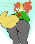  &lt;3 2022 abstract_background anthro big_butt blaire_(plantedpot) blue_background bottomless breasts butt butt_focus canid canine christmas clothed clothing delphox dialogue english_text eyelashes female fox fur generation_6_pokemon green_clothing green_sweater green_topwear grey_body grey_fur hi_res holidays huge_butt inner_ear_fluff low-angle_view mammal nintendo open_mouth plantedpot pokemon pokemon_(species) portrait purple_eyes red_body red_fur simple_background solo sweater text three-quarter_portrait topwear tuft video_games white_background yellow_body yellow_fur 