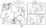  anthro anthro_on_anthro anthro_penetrated anthro_penetrating anthro_penetrating_anthro anus big_dom_small_sub canid canine canis clothed clothing dialogue domestic_dog domestic_pig dominant dominant_anthro dominant_male english_text facial_piercing female female_penetrated genitals humanoid_genitalia humanoid_penis larger_male male male/female male_penetrating male_penetrating_anthro male_penetrating_female mammal nose_piercing nose_ring obese obese_anthro obese_male overweight overweight_anthro overweight_male partially_clothed penetration penis piercing pomeranian ring_piercing sex sinz0ne size_difference smaller_female speech_bubble spitz standing standing_sex suid suina sumni_(wh0repet) sus_(pig) text trucker_hat tusks vein veiny_penis 