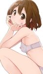 1girl bra breasts brown_hair from_side highres hirasawa_yui hiroki_(yyqw7151) k-on! looking_at_viewer short_hair small_breasts third-party_source underwear 