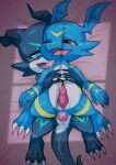  absurd_res anal bandai_namco bodily_fluids cum cum_in_ass cum_inside digimon digimon_(species) dragon ejaculation fakemon genital_fluids genitals guilmon hi_res hybrid licking male male/male penis reptile scalie sex shoru shoru_(character) sven_the_giramon tongue tongue_out veemon 