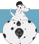  2022 anatomically_correct anatomically_correct_anus anatomically_correct_genitalia anatomically_correct_pussy animal_genitalia animal_pussy anus big_butt black_anus black_hair black_nose black_pussy black_spots blue_eyes butt canid canine canine_pussy canis dalmatian digital_drawing_(artwork) digital_media_(artwork) domestic_dog eyebrows eyelashes female feral floppy_ears genitals hair hair_bun hi_res jackie_(frostwolf300) kaze~inu looking_away looking_back mammal mature_female mature_feral presenting presenting_anus presenting_hindquarters presenting_pussy pussy quadruped raised_tail smile solo spots spotted_body white_body 