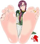  barefoot dazandanime_(artist) feet jewelry katadude_(artist) makinami_mari_illustrious nail_polish neon_genesis_evangelion pov pov_feet rebuild_of_evangelion soles toe_ring toes 