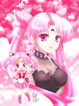  bishoujo_senshi_sailor_moon bishoujo_senshi_sailor_moon_r black_lady breasts cat chibi_usa cleavage dark_persona diana diana_(sailor_moon) magical_girl pink_hair sailor_chibi_moon 