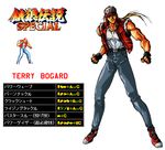  baseball_cap command_list denim fatal_fury fatal_fury_special fingerless_gloves game garou_densetsu gloves hat jacket jeans muscle neo_geo pants ponytail snk tan tanned terry_bogard 