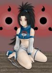  breasts cleavage cropped genderswap knife kunai naruto photoshop ponytail stormfeder uchiha_sasuke weapon 