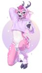  2022 anthro antlers bulge cervine clothed clothing collar deer digital_media_(artwork) eyewear footwear glasses horn legwear male mammal midriff navel partially_clothed phone simple_background smile smileeeeeee socks solo 