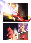  charmeleon comic darrow0 english_text fire forest generation_1_pokemon generation_2_pokemon hi_res nintendo plant pokemon pokemon_(species) quilava text tree video_games yuel 