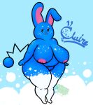  anthro areola azumarill bedroom_eyes belly big_areola big_breasts big_butt blue_body blue_fur breasts butt fan_character female freckles fur generation_2_pokemon heart_(marking) leg_markings light_makeup markings narrowed_eyes nintendo overweight pokemon pokemon_(species) seductive shaded simple_background simple_eyes simple_shading slimey_art solo watermark 