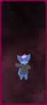  absurd_res anthro blue_body blue_fur blue_tail bump_attack canid canine clothing eyes_closed fox fur grey_clothing hair hi_res mammal multicolored_body multicolored_fur open_mouth paws pink_hair solo tongue two_tone_body two_tone_fur wallpaper 