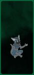  absurd_res anthro armor black_clothing blue_body blue_clothing blue_eyes blue_fur blue_tail bump_attack chest_tuft claws clothing fur grey_body grey_fur grey_hair grey_tail hair hi_res horn machine neck_tuft protogen solo tuft visor wallpaper 