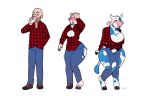  2022 absurd_res anthro bald beard beverage big_breasts blackshirtboy blue_body bottomwear bovid bovine breast_growth breasts cattle clothing denim denim_clothing digital_media_(artwork) drinking_milk expansion facial_hair female footwear gender_transformation growth hand_on_head hi_res hip_expansion holding_beverage holding_glass holding_object hoof_growth hooves horn horn_growth human human_to_anthro jeans lactaid lactaid_cow looking_up male mammal mascot mtf_transformation open_mouth pants pattern_clothing pattern_topwear plaid plaid_clothing plaid_topwear sequence shoes simple_background solo species_transformation standing tail_growth topwear torn_clothing transformation white_background wide_hips 