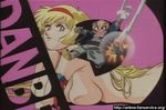  90&#039;s blonde_hair cap danbei funny go_nagai looking_at_viewer missil old_man oldschool on_stomach side_boob small 