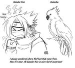  angry bird cockatoo comparison english funny hard_translated lowres mad monochrome naruto translated uchiha_sasuke 