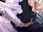  1girl ass ass_grab curly_hair game_cg grab grabbing grope groping hell_guide m_no_violet male_hand outdoors 